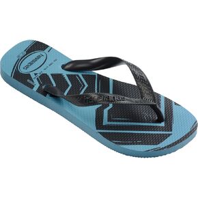 Havaianas Unisex-Child Top Marvel Logomania Sandal Tranquility Blue Flip Flop