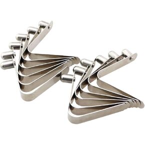 12PCS Kayak Paddle Stainless Steel Spring Buckle Button Clip Kayak Paddle Camping Tent Pole Pole Tube Locking Pin Clip Solid Bead V Shaped Shrapnel for Telescopic Tube and Tent and Umbrella