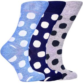 Love Sock Company 3 Pair Colorful Funky Patterned Women's Crew Dress Socks