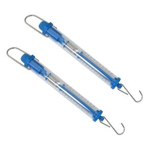 2PCS 1000g/10N Capacity Plastic Tubular Spring Scale Zeroing Capability Plastic Body Spring Balance Hanging Tube