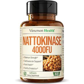 Nattokinase Supplement - Japanese Natto Superfood with High Potency Enzymes. Nattokinase 4000 FU. Balanced Circulation Supplements for Heart Health. 60 Nattokinase Powder Capsules. 30 Day Supply