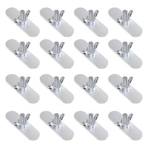 T-Slot Bolts with Wing Nut,20 Packs M5x12mm Thread Size T-Bolts,Sliding T-bolt with Butterfly Nut and Washer,T-Track Bolts and Wing Knobs for AC Winsow Seal Panels and DIY Project