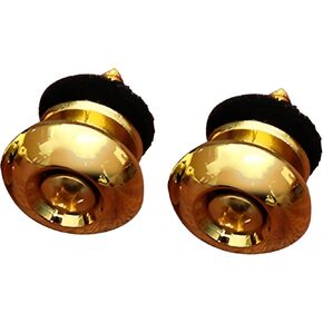 Guitar Strap Buckle Electric Guitar Bass Anti-slip Buckle Ukulele Strap Button (2 Pieces, Gold)