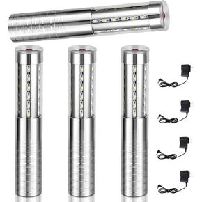 4 Pieces LED Strobe Baton Lights Rechargeable LED Bottle Service Light Reusable Handheld Champagne Bottle LED Light for Party Nightclub Bar Wedding Event Festival Outdoor Activity (Gold)