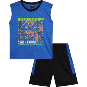 Mad Game Boys’ Shorts Set – 2 Piece Active Performance Tank Top and Gym Shorts – Dry Fit Basketball Outfit for Boys (8-16)