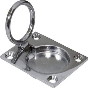 SeaSense Ring Pull 1-3/4-Inch x 1-1/2-Inch, Die Cast Brass