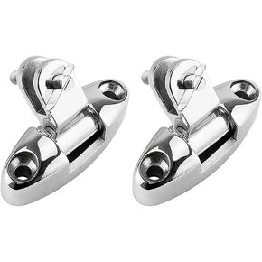 Pair of Marine Swivel Deck Hinges with Rubber Pad, 316 Stainless Steel Bimini Top Fitting for Fishing Boat Canoe Accessories W/Quick Release Pin in Saudi Arabia