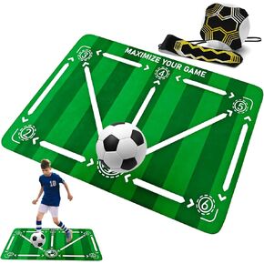 Soccer Training Equipment,Agility Training Equipment,Soccer Training Mat,Soccer Train Mat for All Levels,Non-Slip Silent Equipment for All Ages to Improve Speed, Strength and Coordination