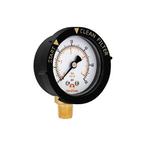 Roastove 2" Start and Clean Pool Filter Pressure Gauge,Pool Filter Pressure Gauge, Swimming Pool Gauge, 1/4"NPT Lower Mount, Clean Filter Indicator, for Swimming Water Pump Spa Aquarium Pressure Test