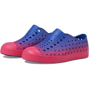 Native Shoes Kids Jefferson Sugarlite Ombre (Big Kid) - Perforated EVA Upper - Round Toe - Slip-on Style Adventure Blue/Radberry Pink/Adventure Radberry Ombre 2 Little Kid M