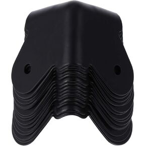 FOMIYES 16pcs Speaker Corner Guards Speaker Cabinet Corner Protectors Angle Corner Protector Rounded Metal Guards for Cabinet Guitar Amplifier Speaker Corner Protector Black Corner Covers