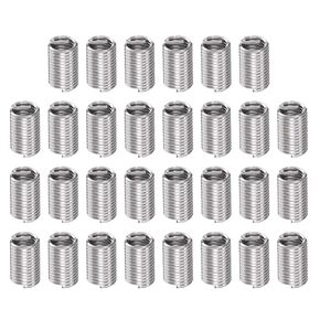 30pcs Wire Threaded Inserts 10#-32 UNF 3D 14.4mm 304 Stainless Steel Helical Coiled Wire Thread Sleeve
