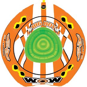 WOW Sports World of Watersports Big Boy 1 2 3 or 4 Person Inflatable Racing Towable Tube for Boating, 15-1130