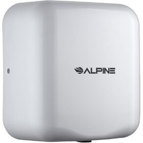 Alpine Hemlock Stainless Steel Commercial Hand Dryer - Heavy Duty High Speed Automatic Hand Dryer - for Public Restrooms in Offices, Malls, Hospitals - 1800 Watts, 220-240 Volts - White