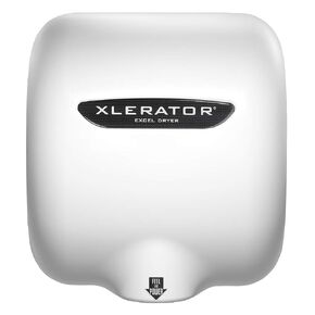 XLERATOR Excel Dryer XL-BW Hand Dryer for Commercial Bathrooms, Pro-Grade, Fast Drying Unit with White Thermoset Cover