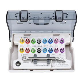 Dental Implant Torque Kit, Torque Wrench Screwdriver Tool Implant Restorations Secure/Disassemble 10-70Ncm Adjustable