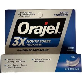 Orajel Orajel Mouth Sore Pain Relief Gel, 0.42 oz (Pack of 6)