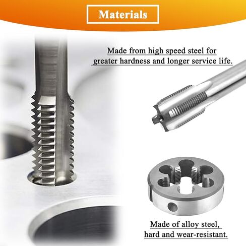 مجموعة الصنبور والقالب المترية M18 × 1.5 مم HSS آلة الصنبور وسبائك الصلب المستديرة المصنوعة يدويًا اليمنى... in Kuwait