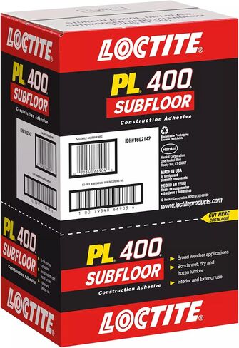 لاصق لوكتايت PL 400 شديد التحمل للأرضيات السفلية، 10 أونصة سائلة، خرطوشة in Saudi Arabia