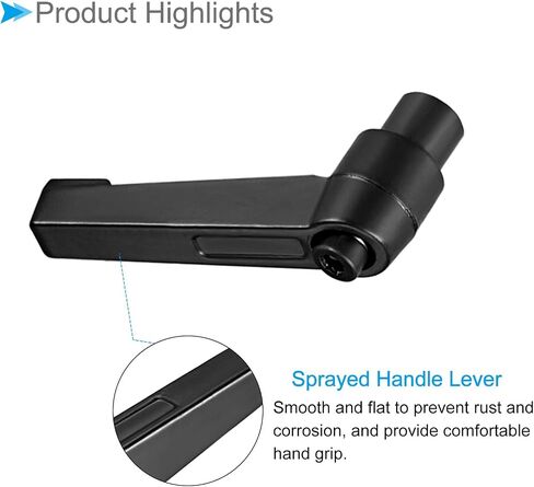 Clamping Lever Handles, M6 Female Thread 45mm Lever, Adjustable Quick Release Locking Rotating Knobs Black - (Applications: for Lathe Machinery), 4-Pieces in Saudi Arabia