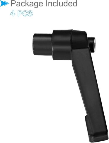 Clamping Lever Handles, M6 Female Thread 45mm Lever, Adjustable Quick Release Locking Rotating Knobs Black - (Applications: for Lathe Machinery), 4-Pieces in Saudi Arabia
