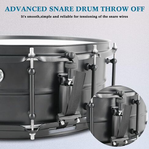 طبلة EASTROOCK Snare Drum مقاس 14 × 6.5 بوصة بلون بني محمر بلمسة نهائية احترافية لطبلة الطبول للبالغين ومجموعة الطبول المتقدمة (بني محمر) in Kuwait