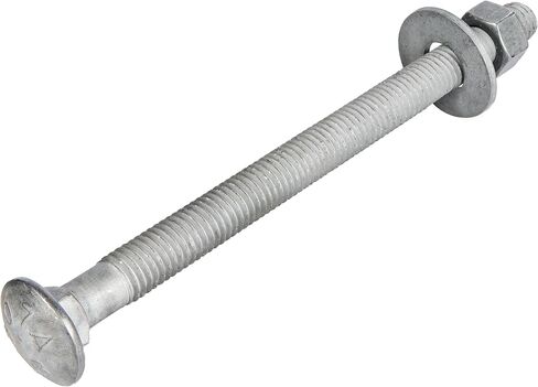 1/2" x 8" (25 pack) Galvanized Carriage Bolt Kit, Hot Dip Galvanized for Exterior Use by Makers Bolt in Saudi Arabia