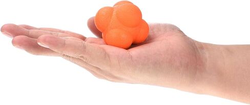 4 Pack Reaction Ball - TPR High Difficulty Flexibility Training Ball Apply to Sports Exercise Daily Use (47 x 47 x 55mm, Orange) in Saudi Arabia