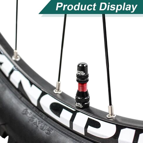 MUQZI Tubeless Schrader Valve Stems Kits - Alloy 60mm Bike No Tubes Valve Schrader Stems Universal for MTB Rim Tubeless Valve with Removal Tool, Black in Saudi Arabia