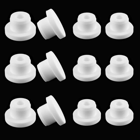 Silicone Hole Plug, 10Pcs Bathtub Jet Covers 0.59"/15mm White Cover Hole Plugs Pipe Tube Inserts Fit for 14mm Hole (White) in Saudi Arabia