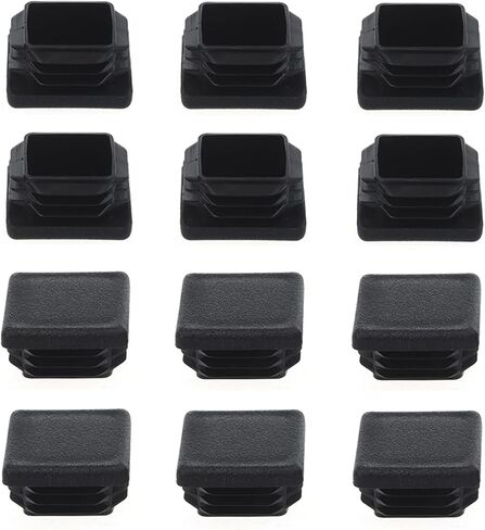 غطاء نهاية أنبوب مربع 3/4 بوصة، 12 عبوة من المكونات البلاستيكية 3/4 بوصة × 3/4 بوصة، سدادات إدراج غطاء انزلاقي لكرسي الأثاث المتين، أغطية نهاية رائعة لأنبوب الأنابيب، عمود المبارزة، معدات اللياقة البدنية والمزيد in Kuwait