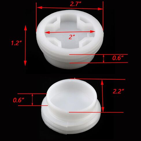 2" Bung Caps with Gasket Poly Buttress Drum Bung Hole Cap 4pcs Fine Thread Barrel Caps for 55 Gallon Barrel Plastic Drum in Saudi Arabia