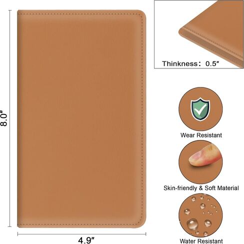 Server Book with Zipper Pocket for Waitress, Cute Waiter Server Wallet, Booklet Restaurant Waitstaff Organizer, Serving Guest Check Book Holder Money Pocket Fits Server Apron, Ice Blue in Saudi Arabia