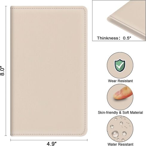 Server Book with Zipper Pocket for Waitress, Cute Waiter Server Wallet, Booklet Restaurant Waitstaff Organizer, Serving Guest Check Book Holder Money Pocket Fits Server Apron, Ice Blue in Saudi Arabia