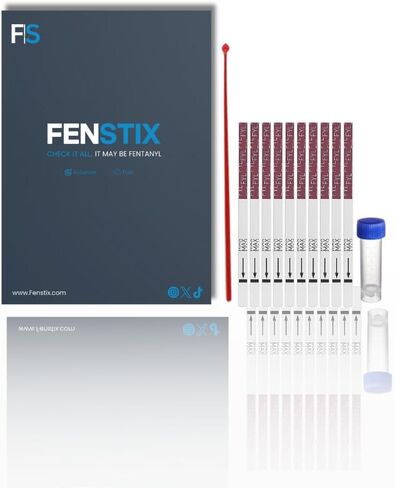 Fentanyl Test Strips - Testing Kit - 3 Pack with 10mg Spoon - Accurate for Powder, Liquid, and Pill substances - Rapid Results - Lab Tested - Highly Senstive in Saudi Arabia