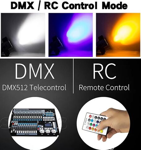SHEHDS Par Can Lights LED 7x18W RGBWA+UV 6in1 غسل/ستروب أضواء المسرح عن بعد والتحكم DMX512 يضيء الصوت المنشط تلقائيًا تشغيل مسطح أضواء DJ لعيد الميلاد وحفلات الزفاف - حزمة واحدة in Kuwait