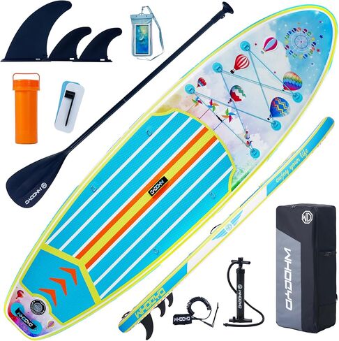 Inflatable Stand Up Paddle Board 11' × 33" × 6", Yoga Board with Durable SUP Accessories for Adults & Youth, Versatile Paddle Board in Saudi Arabia