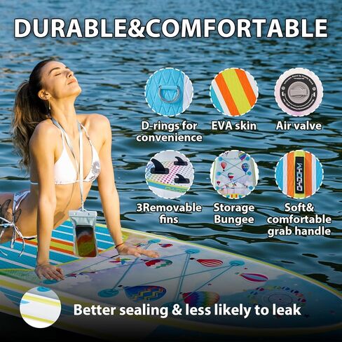 Inflatable Stand Up Paddle Board 11' × 33" × 6", Yoga Board with Durable SUP Accessories for Adults & Youth, Versatile Paddle Board in Saudi Arabia