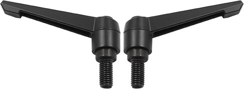 2 قطعة مقبض تثبيت قابل للتعديل لقط رافعة M10x25mm ذكر مقبض مسمار ملولب زر ضغط رافعة السقاطة (أسود) in Saudi Arabia