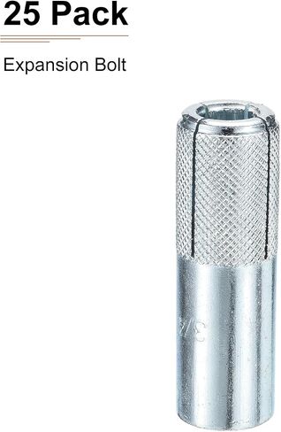 3/4" x 3-1/8" Drop-in Anchors - 2 Pack - Good for Dry Walls Hollow Bricks Plaster - Carbon Steel Sleeve Anchors Tool Expansion Anchors - Silver in Saudi Arabia