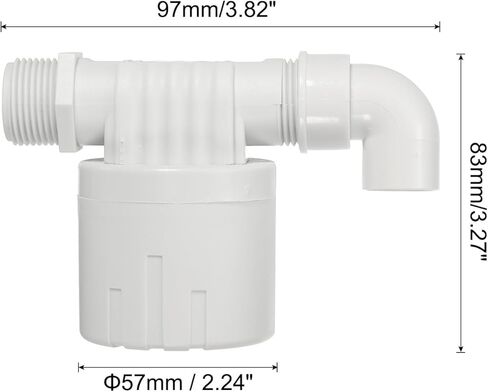 PATIKIL 1 Inch Float Valve, Plastic Side Inlet Water Automatic Float Valve Water Level Control Valve for Water Tank in Saudi Arabia