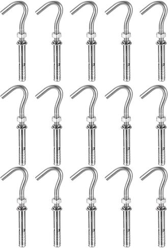 M6 x 90 Hex Expansion Bolts - 5Pack - Good for Concrete Dry Brick Block Walls - 304 Stainless Steel - Silver in Saudi Arabia