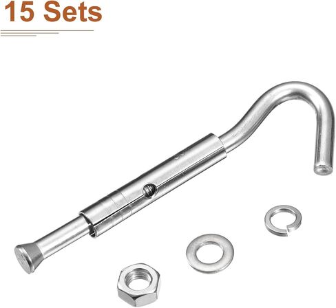 M6 x 90 Hex Expansion Bolts - 5Pack - Good for Concrete Dry Brick Block Walls - 304 Stainless Steel - Silver in Saudi Arabia