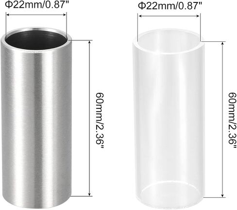 MECCANIXITY Guitar Slide 60mm Stainless Steel and PVC Slide Acoustic Guitar Finger Slide Black in Saudi Arabia