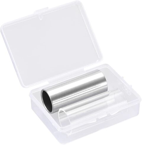 MECCANIXITY Guitar Slide 60mm Stainless Steel and PVC Slide Acoustic Guitar Finger Slide Black in Saudi Arabia