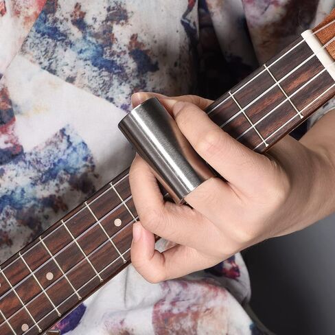 MECCANIXITY Guitar Slide 60mm Stainless Steel and PVC Slide Acoustic Guitar Finger Slide Black in Saudi Arabia