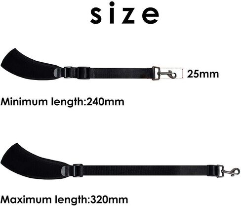 Kmise Saxophone Neck Strap for Soprano Tenor Alto Baritone Sax Clarinet Black (M) in Saudi Arabia
