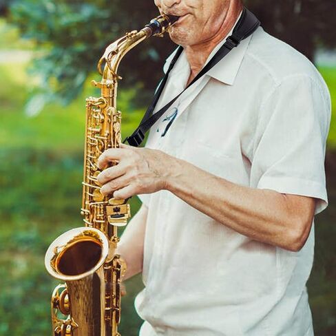 Kmise Saxophone Neck Strap for Soprano Tenor Alto Baritone Sax Clarinet Black (M) in Saudi Arabia