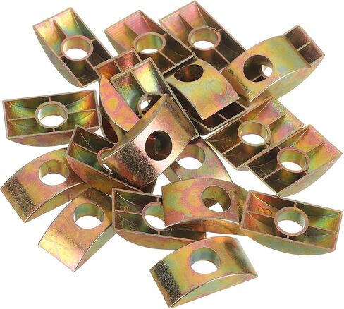 uxcell M8 Half Moon Nuts Washers, 22 Pcs Iron Half Moon Nuts Spacer Washer, Spacer Connector Hardware Fittings, Bronze in Saudi Arabia