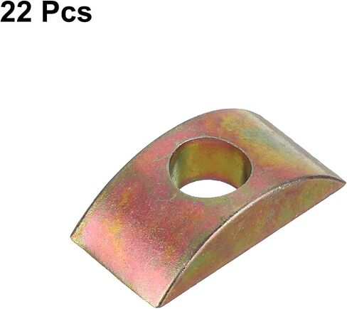 uxcell M8 Half Moon Nuts Washers, 22 Pcs Iron Half Moon Nuts Spacer Washer, Spacer Connector Hardware Fittings, Bronze in Saudi Arabia